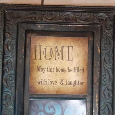 Large lightweight metal HOME accent wall hanging Live Laugh Love