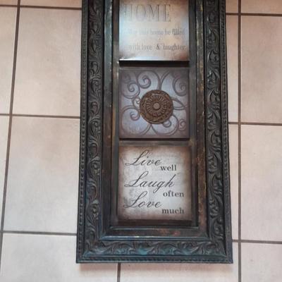 Large lightweight metal HOME accent wall hanging Live Laugh Love