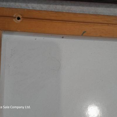 Framed corkboard and framed whiteboard