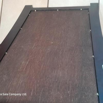 Framed cherry wood color Home accent mirror