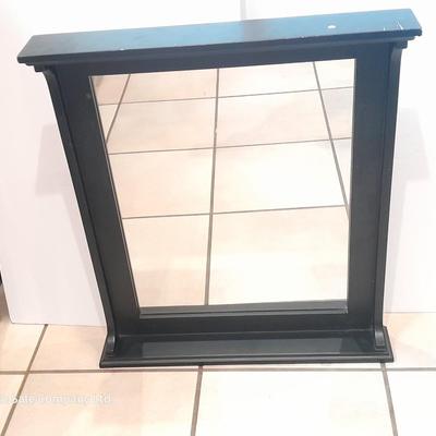 Framed black wood color Home accent mirror