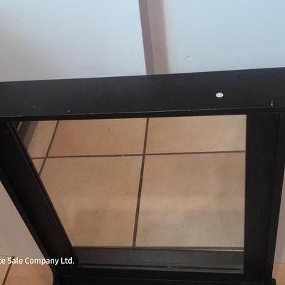 Framed black wood color Home accent mirror