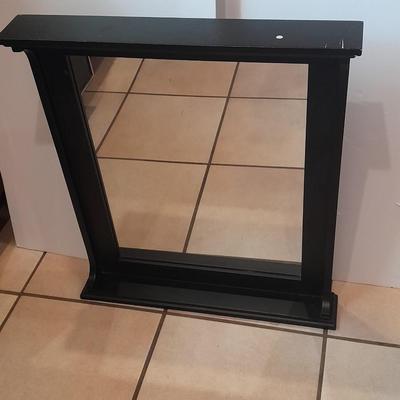 Framed black wood color Home accent mirror