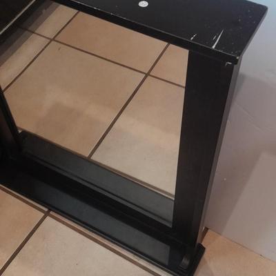 Framed black wood color Home accent mirror