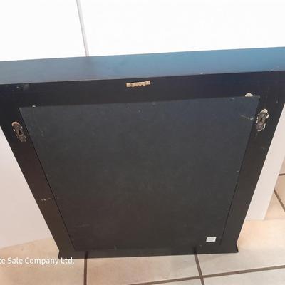 Framed black wood color Home accent mirror