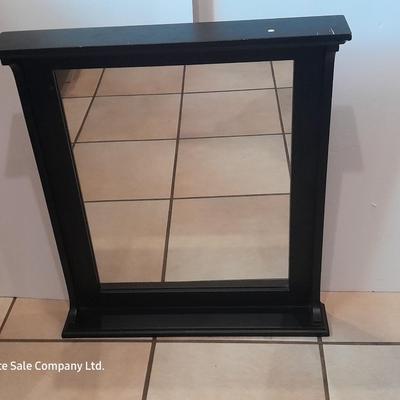 Framed black wood color Home accent mirror