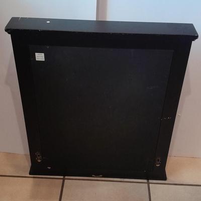 Framed black wood color Home accent mirror