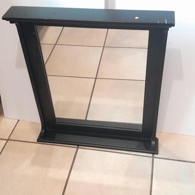 Framed black wood color Home accent mirror