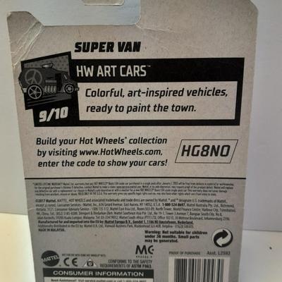 New in package HOT WHEELS HW art cars Card deck King & Queen Super van and '56 Ford F-100