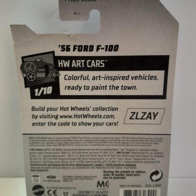 New in package HOT WHEELS HW art cars Card deck King & Queen Super van and '56 Ford F-100