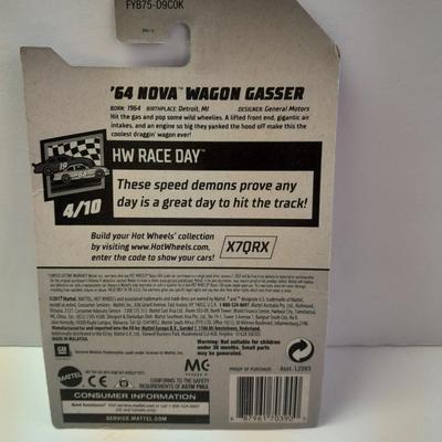 New in package HOT WHEELS HW Raceday '64 Nova wagon gasser & HW Screentime 101 dalmatians Cruella De Ville