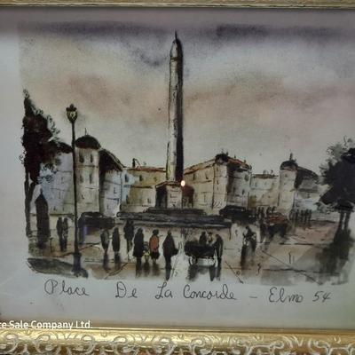 Framed picture - metal lantern - fall scented candle and "She believed she could, so she did" decor.