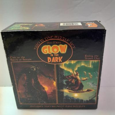 New & sealed Pac Man puzzle and Glow in the dark 100-piece mini puzzles