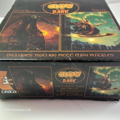 New & sealed Pac Man puzzle and Glow in the dark 100-piece mini puzzles