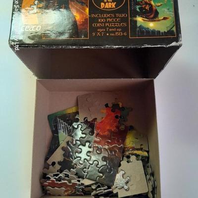 New & sealed Pac Man puzzle and Glow in the dark 100-piece mini puzzles