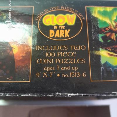 New & sealed Pac Man puzzle and Glow in the dark 100-piece mini puzzles