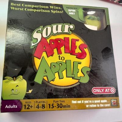 Three board games - Sour Apples to Apples - Chess - Game of Life