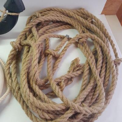 Nautical home Decor - Welcome Aboard Life ring - wooden Anchor and Rope with driftwood