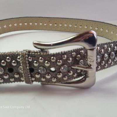 Angel Barcelo hobo bag style black tie dye like purse with Rhinestone BLING Guess Belt