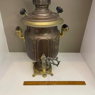 Small brass samovar