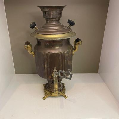 Small brass samovar