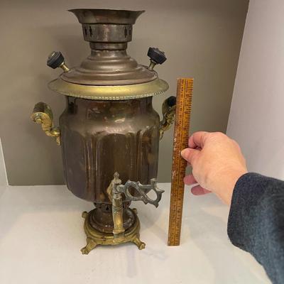 Small brass samovar