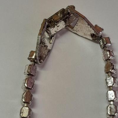 Rhinestone Jewlery - Necklace - Bracelet with ring attached. and another Bracelet