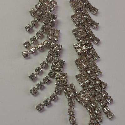 Rhinestone Jewlery - Necklace - Bracelet with ring attached. and another Bracelet