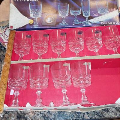 Set of 10 Cristal d argues glasses