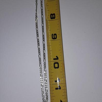 Italy .925 Sterling chain with Amythyst gem colored bracelet - and a Rhinestone necklace