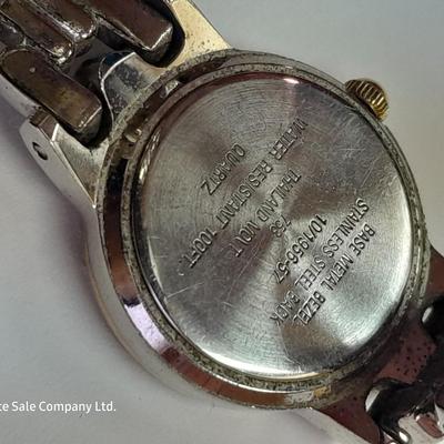 Three Women's watches - Anne Klein II - Gossip - and gold toned band with rhinestones.