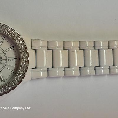 Three Women's watches - Anne Klein II - Gossip - and gold toned band with rhinestones.