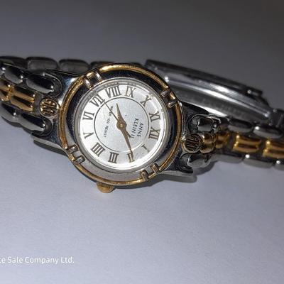 Three Women's watches - Anne Klein II - Gossip - and gold toned band with rhinestones.