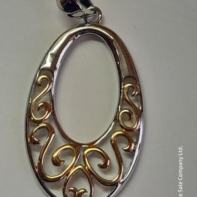 Two Pendants - Lia Sophia - gold toned fashion pin - and set of earrings.