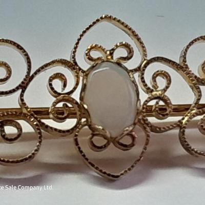 Two Pendants - Lia Sophia - gold toned fashion pin - and set of earrings.