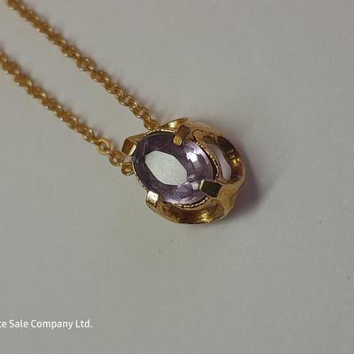 Amethyst colored matching jewelry - Ring - Bracelet - Hat pin - and necklace