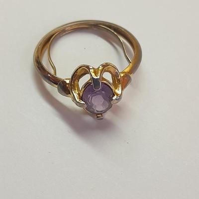 Amethyst colored matching jewelry - Ring - Bracelet - Hat pin - and necklace