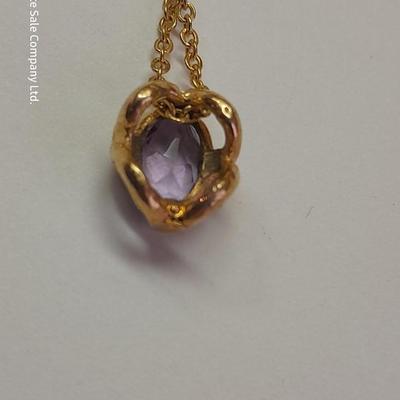 Amethyst colored matching jewelry - Ring - Bracelet - Hat pin - and necklace