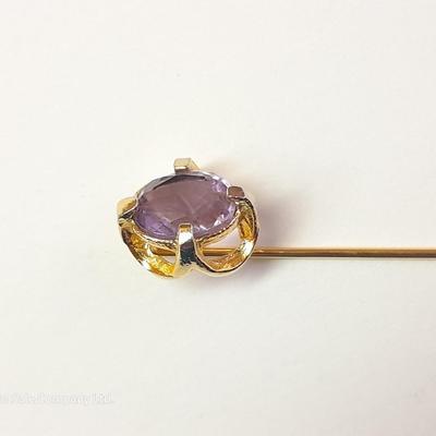Amethyst colored matching jewelry - Ring - Bracelet - Hat pin - and necklace