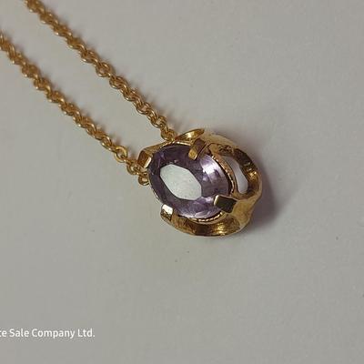 Amethyst colored matching jewelry - Ring - Bracelet - Hat pin - and necklace