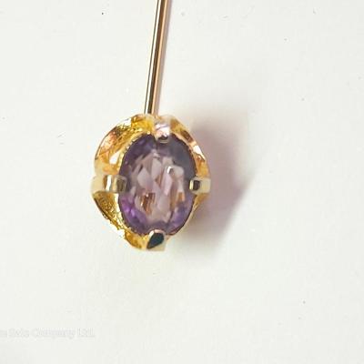 Amethyst colored matching jewelry - Ring - Bracelet - Hat pin - and necklace