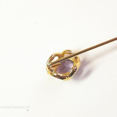 Amethyst colored matching jewelry - Ring - Bracelet - Hat pin - and necklace