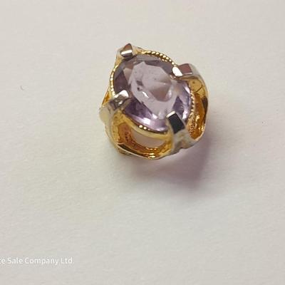 Amethyst colored matching jewelry - Ring - Bracelet - Hat pin - and necklace