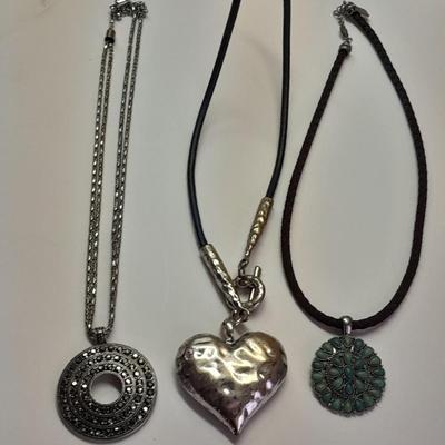 Three necklaces with beautiful pendants