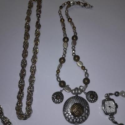 Necklaces - Bracelet - and a watch