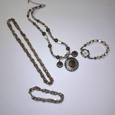 Necklaces - Bracelet - and a watch