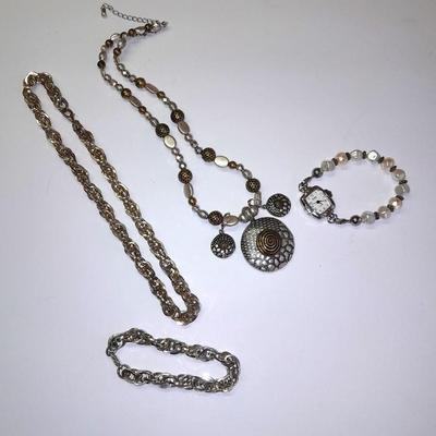 Necklaces - Bracelet - and a watch