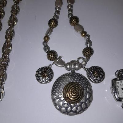Necklaces - Bracelet - and a watch
