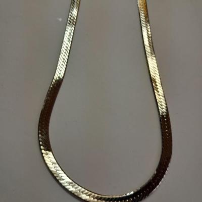 Two fun and fancy silver toned necklaces - chains