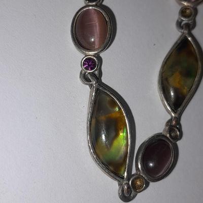 Abalone teardrop marked necklace with a nice bracelet.